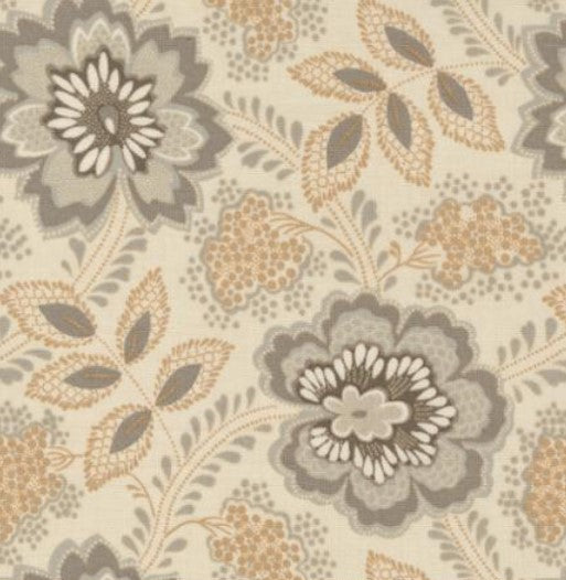 Chateau De Chantilly - Orleans Floral, Pearl Roch - PER 1/4 YARD