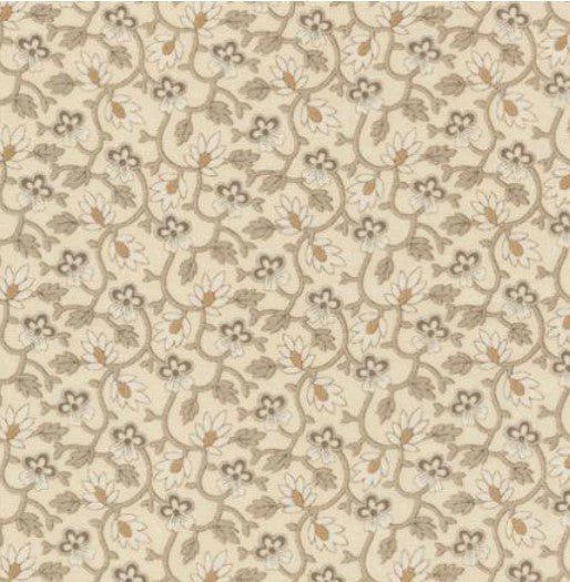 Chateau De Chantilly - Moliere Small Floral Vine Blender, Pearl Roch - PER 1/4 YARD