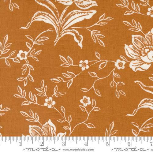 Denim & Daisies - Flower Stem, Nutmeg - PER 1/4 YARD