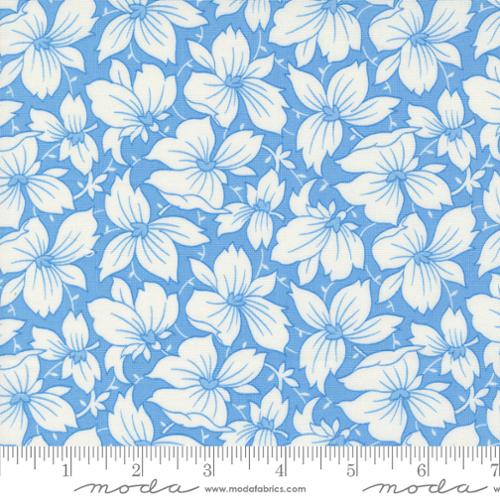 Denim & Daisies - Pointy Petals, Stonewashed - PER 1/4 YARD