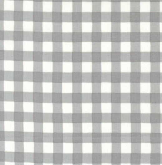 Honey Lavender - Dove Grey Gingham - PER 1/4 YARD