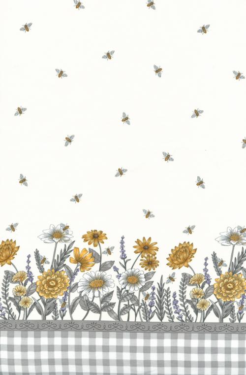 Honey Lavender - Milk, Double Border - PER 1/4 YARD