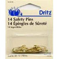 Dritz Safety Pin, Sz 00, 15ct, Brass