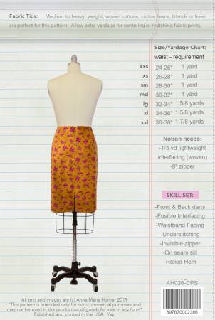 Anna Maria Simple Start Colored Pencil Skirt Pattern