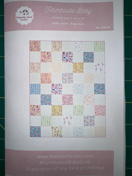 Farmhouse Baby Quilt Pattern - Printed