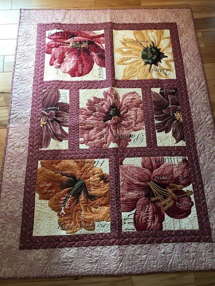 Handmade Quilt - Floral Panel Quilt – The Stitchery LLC