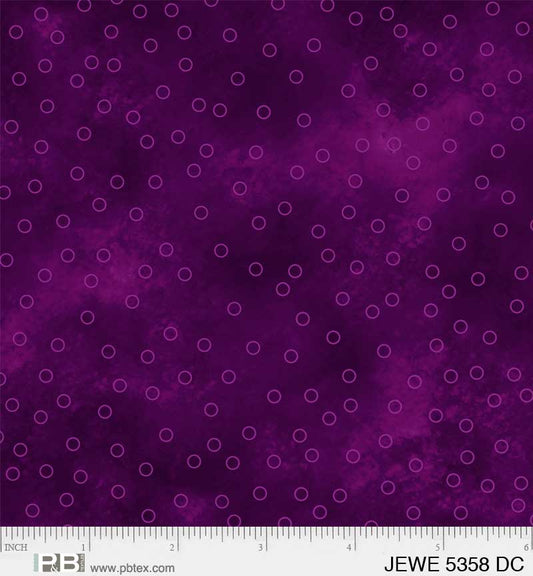 Jewel - Tossed Dots, Purple - PER 1/4 YARD