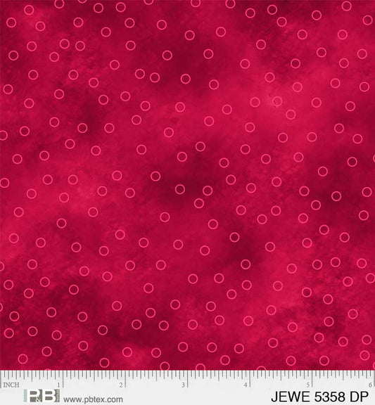 Jewel - Tossed Dots, Dark Pink - PER 1/4 YARD