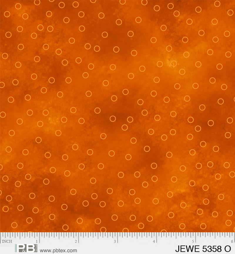 Jewel - Tossed Dots, Orange - PER 1/4 YARD