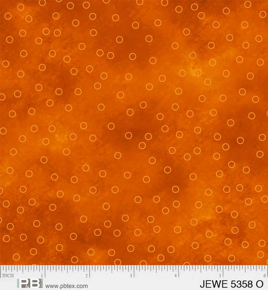 Jewel - Tossed Dots, Orange - PER 1/4 YARD