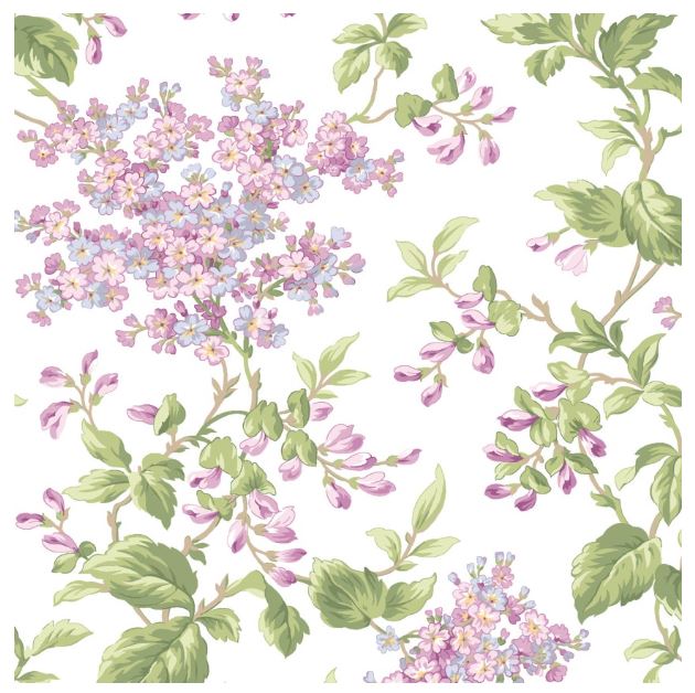 Sugar Lilac - Purple, Lg Floral - PER 1/4 YARD