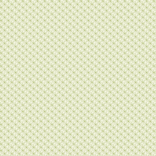 Sugar Lilac -  Green, Squares - PER 1/4 YARD