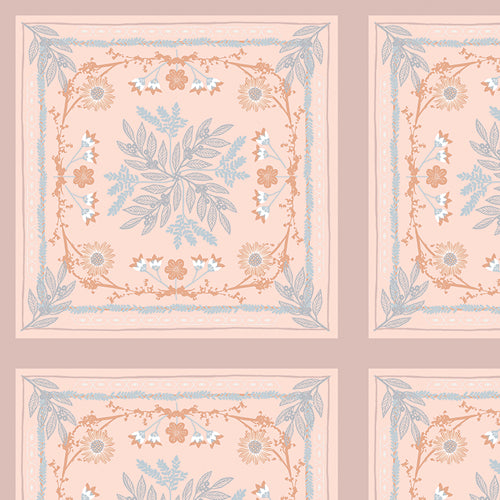 Mindscape - Seaside Tiles Blush - PER 1/4 YARD