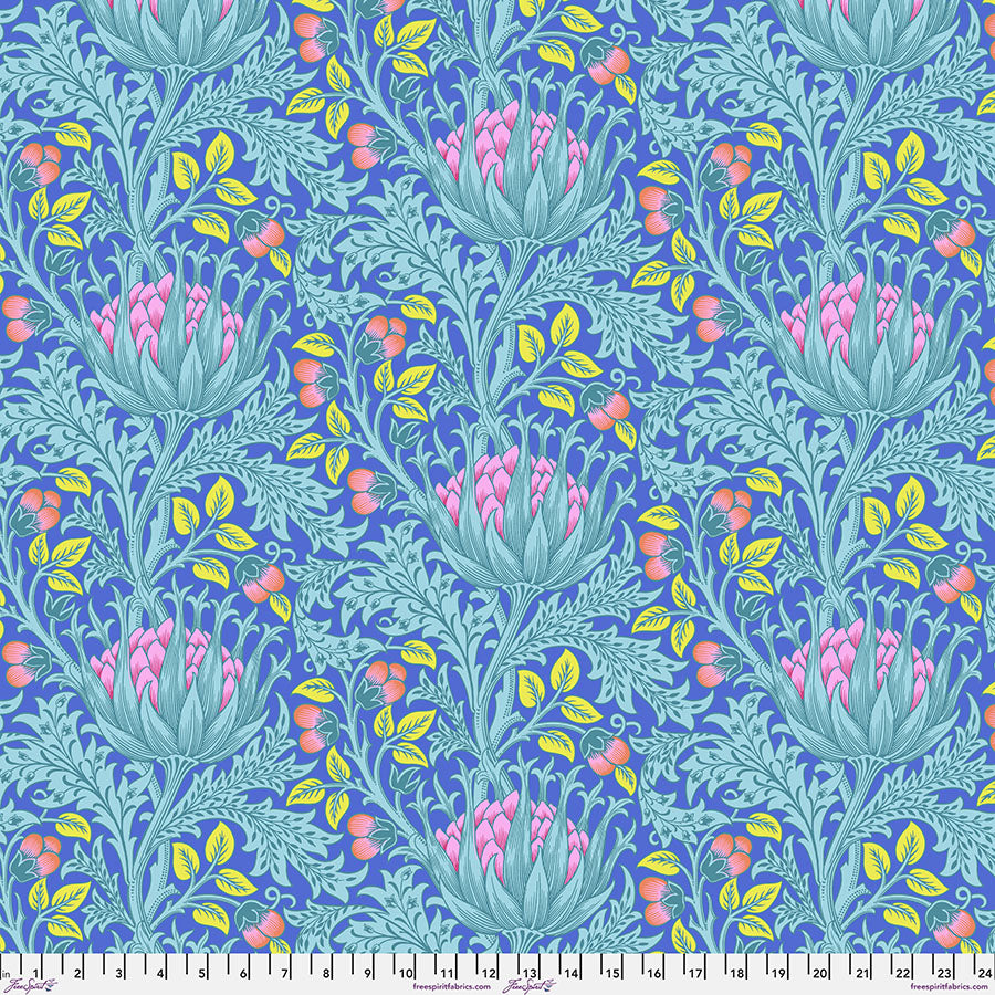 Kaffe x Morris - Artichoke Blue - PER 1/4 YARD