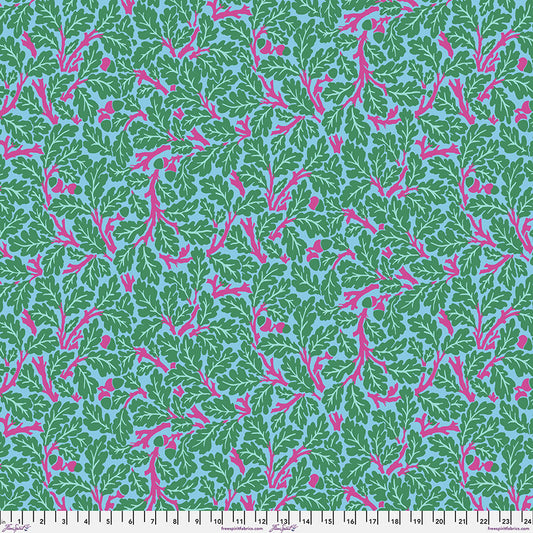 Kaffe x Morris - Oak Turquoise - PER 1/4 YARD