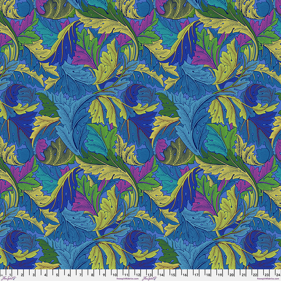 Kaffe x Morris - Acanthus Cobalt - PER 1/4 YARD