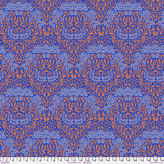 Kaffe x Morris - Michaelmas Daisy Cobalt - PER 1/4 YARD