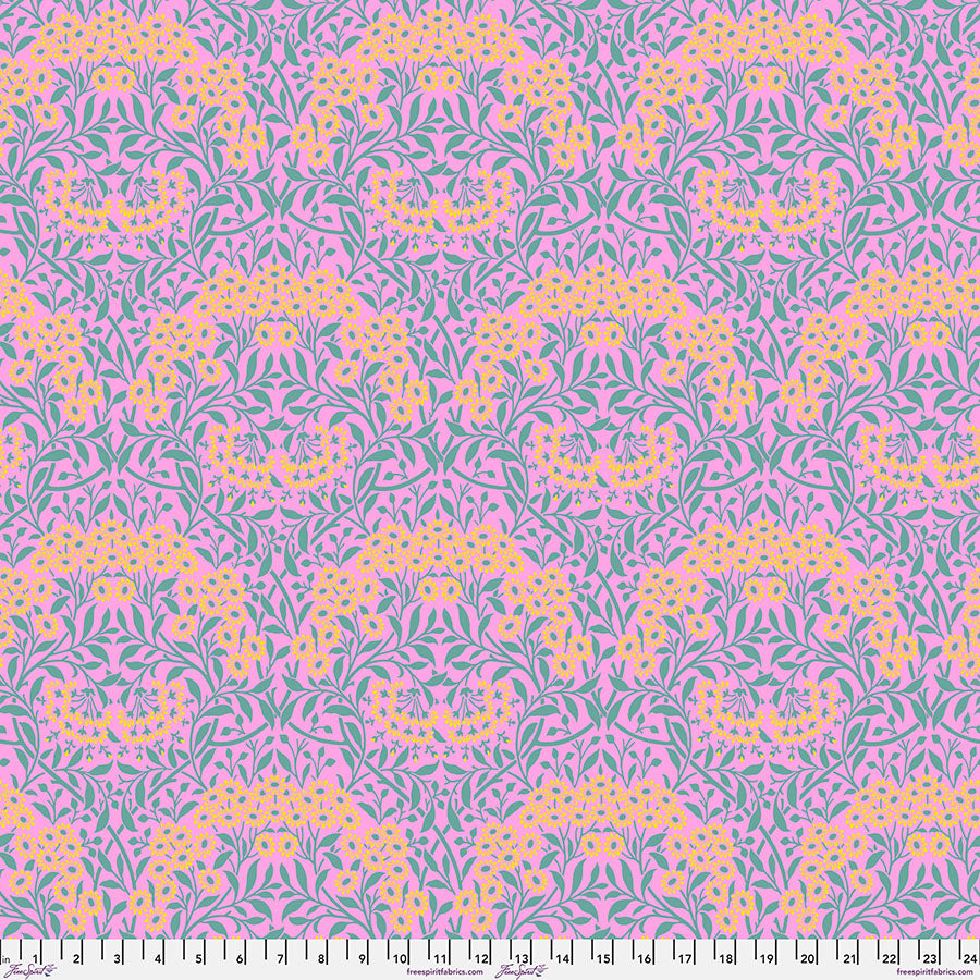 Kaffe x Morris - Michaelmas Daisy Pink - PER 1/4 YARD