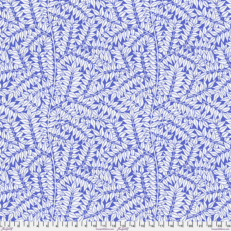 Kaffe x Morris - Brances Blue - PER 1/4 YARD