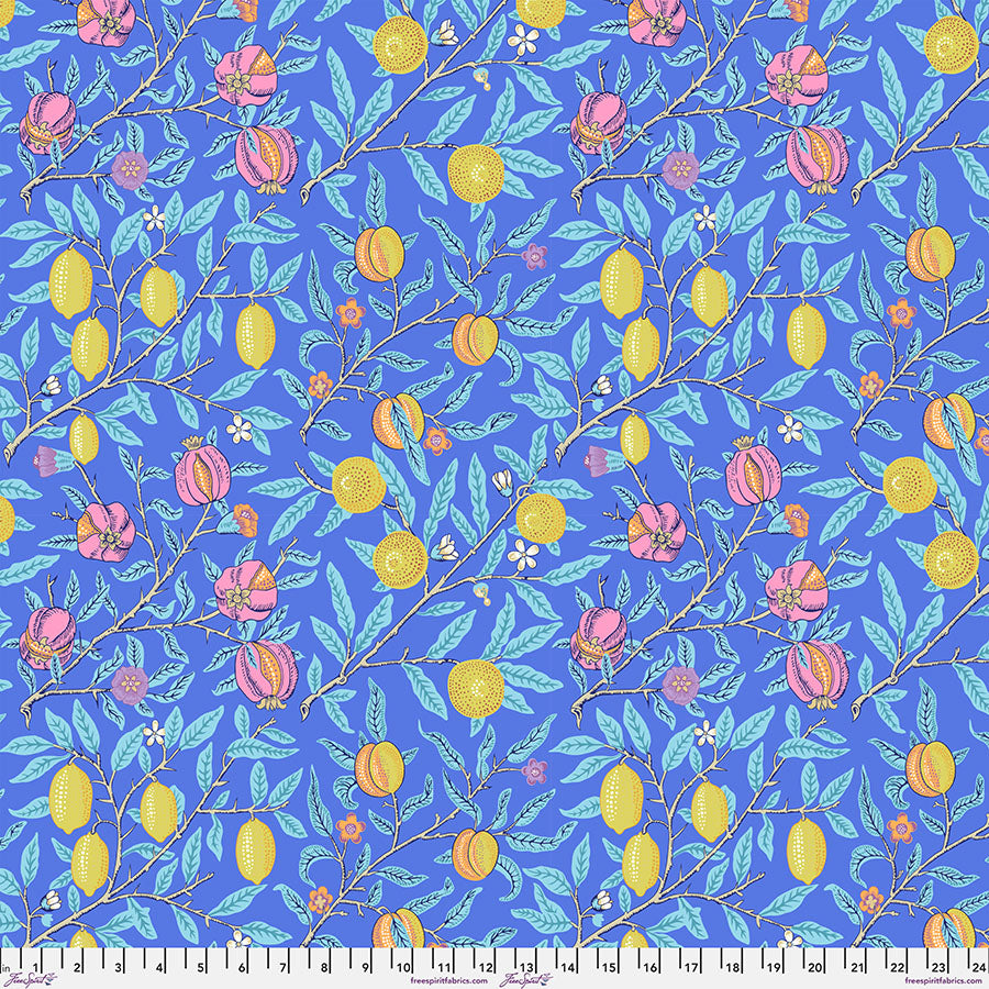 Kaffe x Morris - Fruit Cobalt - PER 1/4 YARD