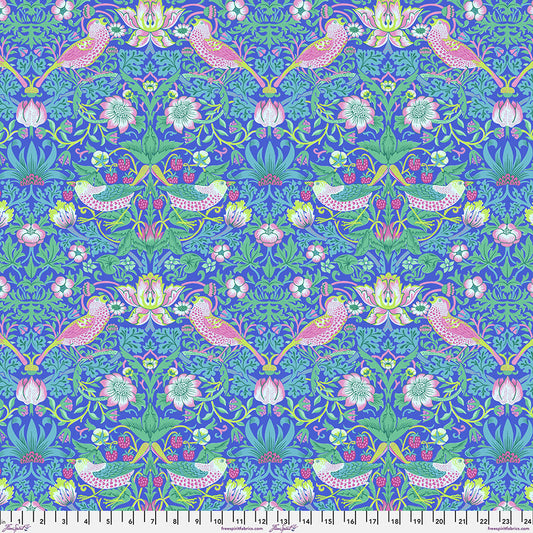 Kaffe x Morris - Strawberry Thief Blue - PER 1/4 YARD