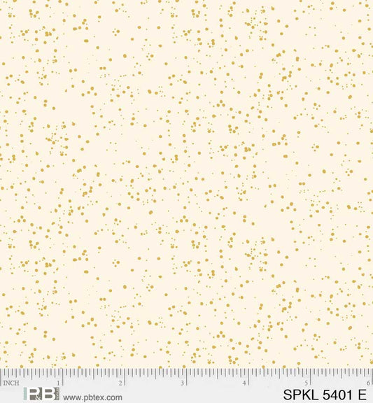 Sparkle - Eggshell/Gold - PER 1/4 YARD