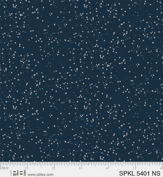 Sparkle - Navy/Silver - PER 1/4 YARD