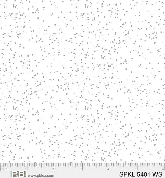 Sparkle - White/Silver - PER 1/4 YARD