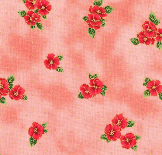 Poppy Hill - Coral - PER 1/4 YARD