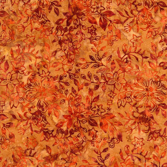 Tonga Cider - Florals and Leafy Vines (Squash) - PER 1/4 YARD