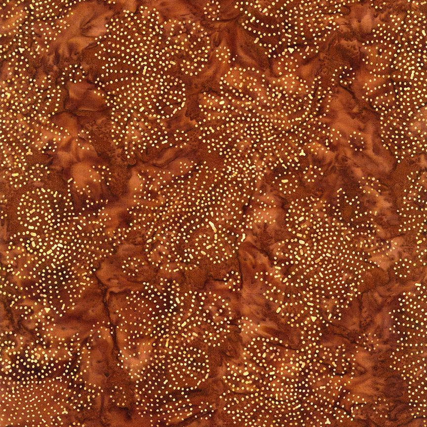 Tonga Cider - Button Leaves (Caramel) - PER 1/4 YARD