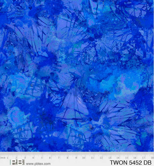 Tiny Wonders - Blue Watercolor - PER 1/4 YARD