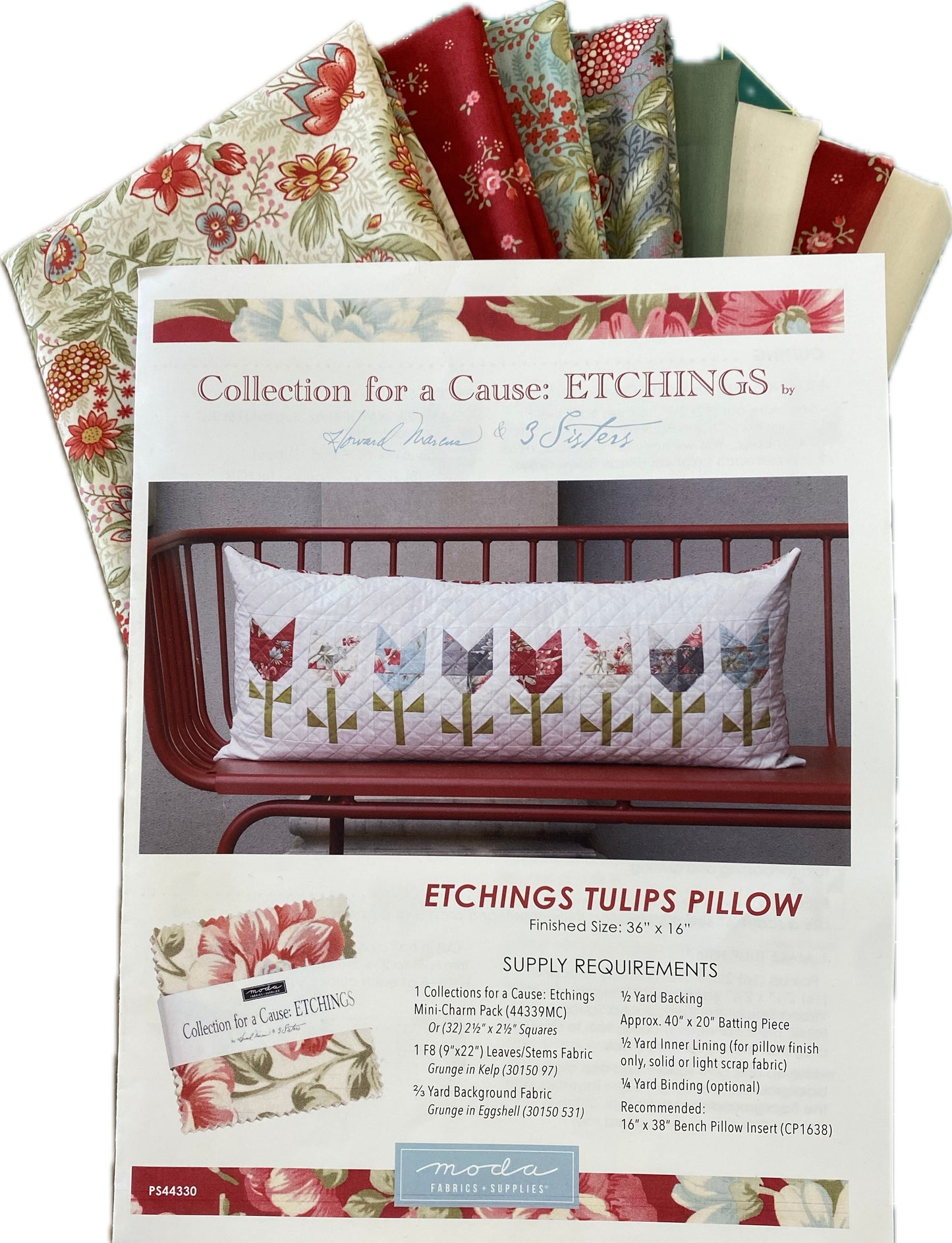 Etchings Tulips Pillow Quilt Kit