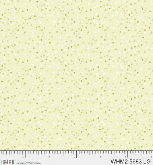 Whimsy II Basics, Light Green Confetti - PER 1/4 YARD