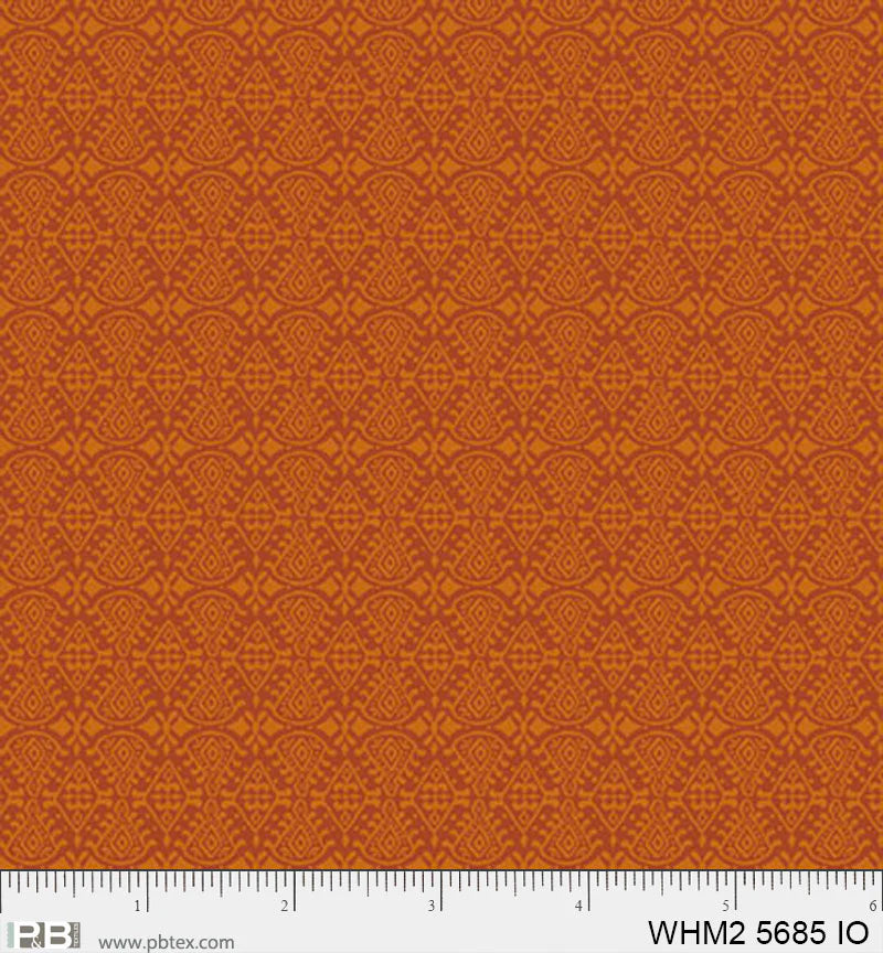 Whimsy II Basics, Set Geo, Rust Orange - PER 1/4 YARD