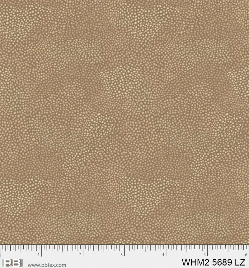 Whimsy II Basics, Tonal Spots Light Brown - PER 1/4 YARD