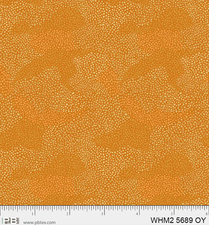 Whimsy II Basics, Tonal Spots - Orange/Yellow - PER 1/4 YARD