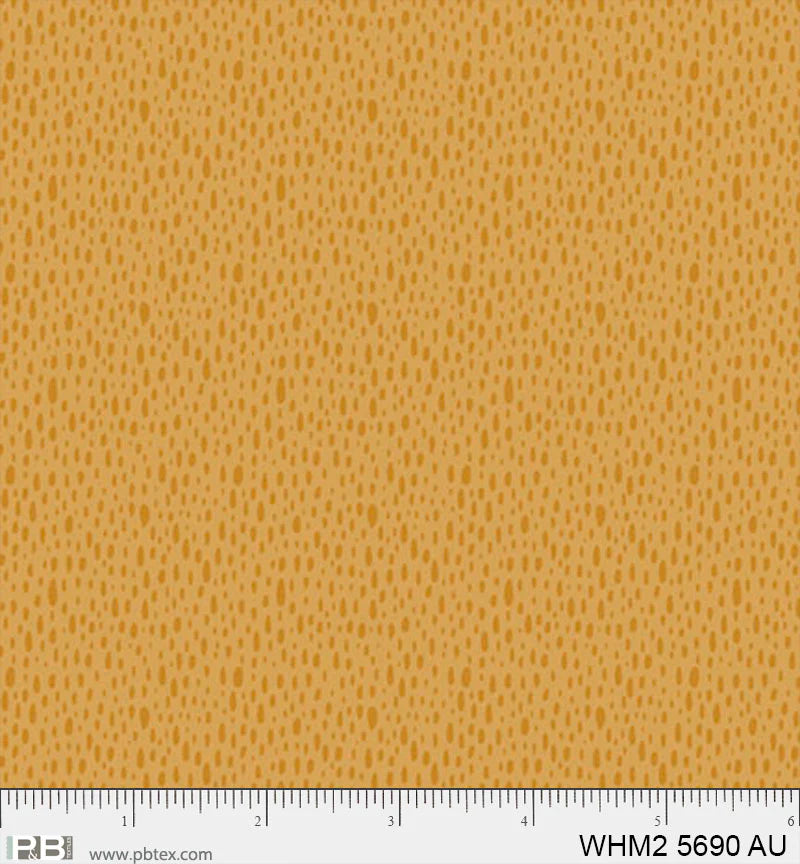 Whimsy II Basics, Raindrops - Gold - PER 1/4 YARD