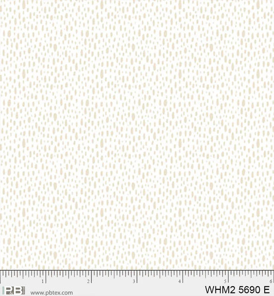 Whimsy II Basics, Rain Drops Ecru - PER 1/4 YARD