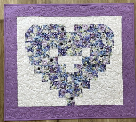 Hearts A Flutter Quilt - printed pattern