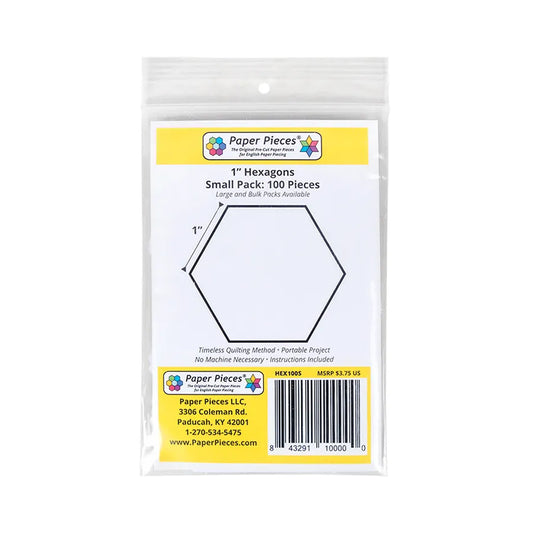 Paper Pieces 1" Hexagon EPP Pack, 100 ct