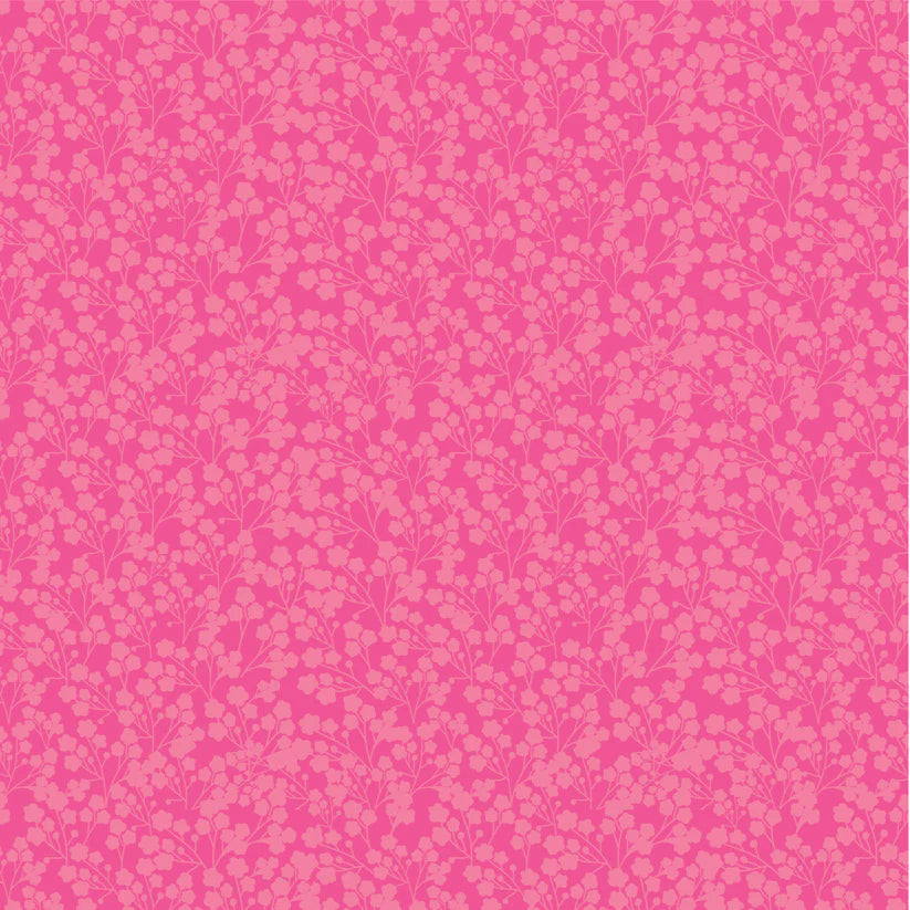 Calico Cowgirls, Wildflowers Pink - PER 1/4 YARD